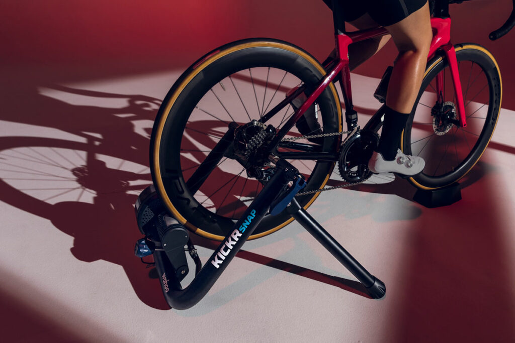 Wahoo Kickr Snap wheel on smart turbo trainer