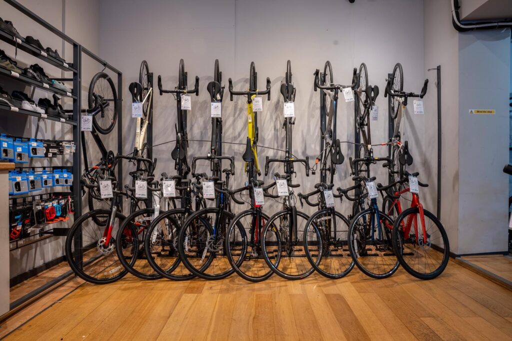 Inside the store at Balfe's Bikes Fulham
