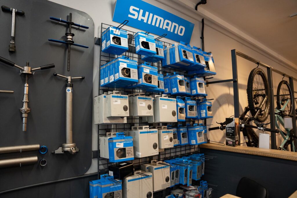Inside the store at Balfe's Bikes Fulham