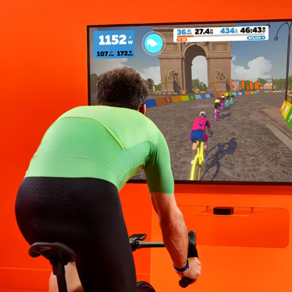 Zwift is a commonly used app for indoor training