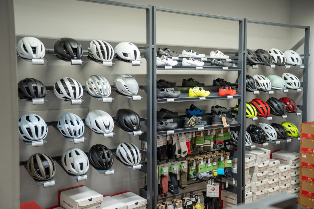 Inside the store at Balfe's Bikes Kingston