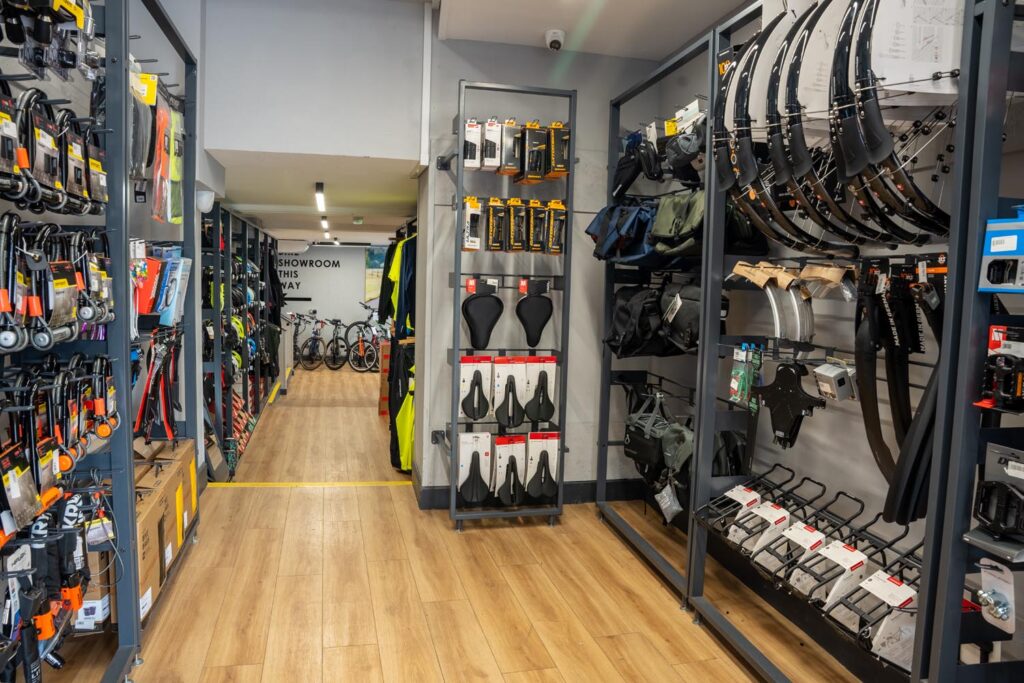Inside the store at Balfe's Bikes Dulwich