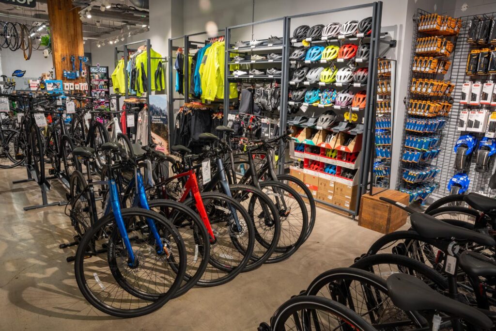 Inside the store at Balfe's Bikes Notting Hill