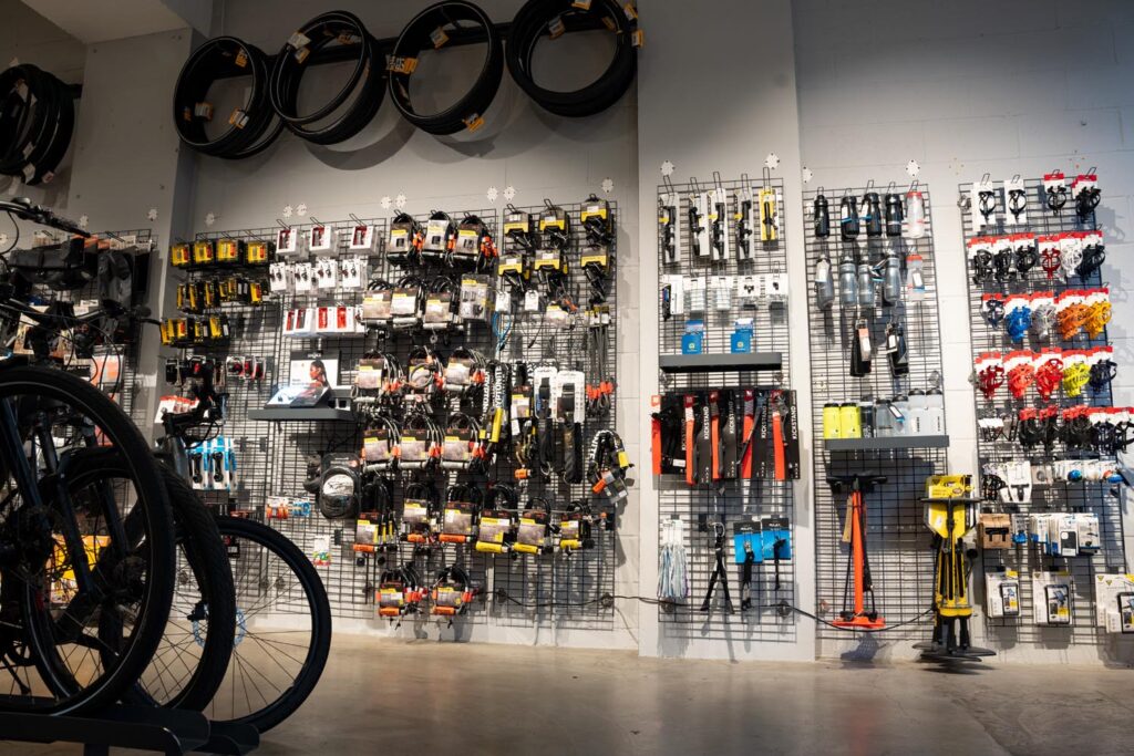 Inside the store at Balfe's Bikes Notting Hill