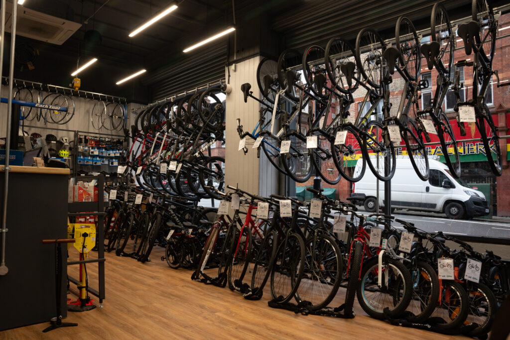 Inside the store at Balfe's Bikes Streatham