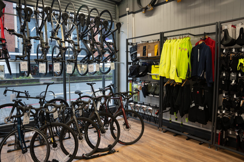 Inside the store at Balfe's Bikes Streatham